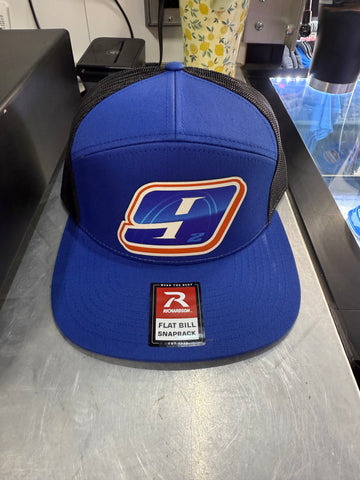 Blue/Black 9 Flat Bill Hat