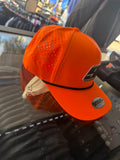 Neon Orange Rubber 9 Patch Hat